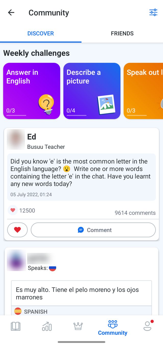 A Spanish exercise from a Russian learner, waiting for your correction