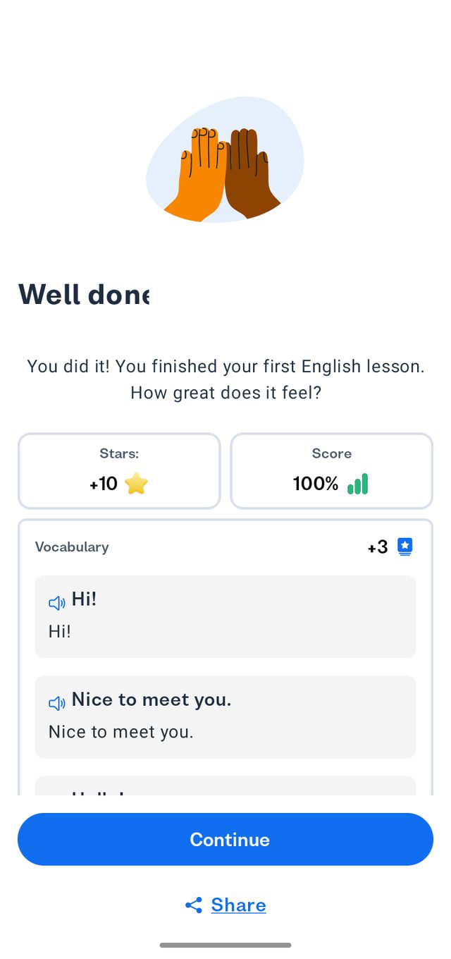 Busuu — Lessons end like a class, not a casino