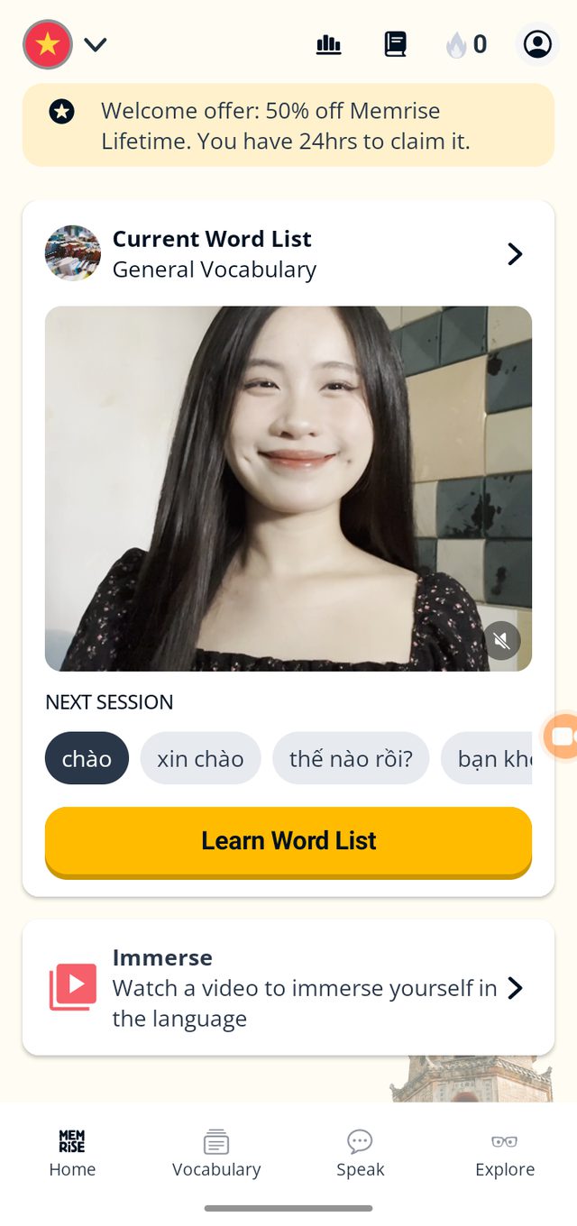 Memrise — A word list, a native speaker, and a countdown