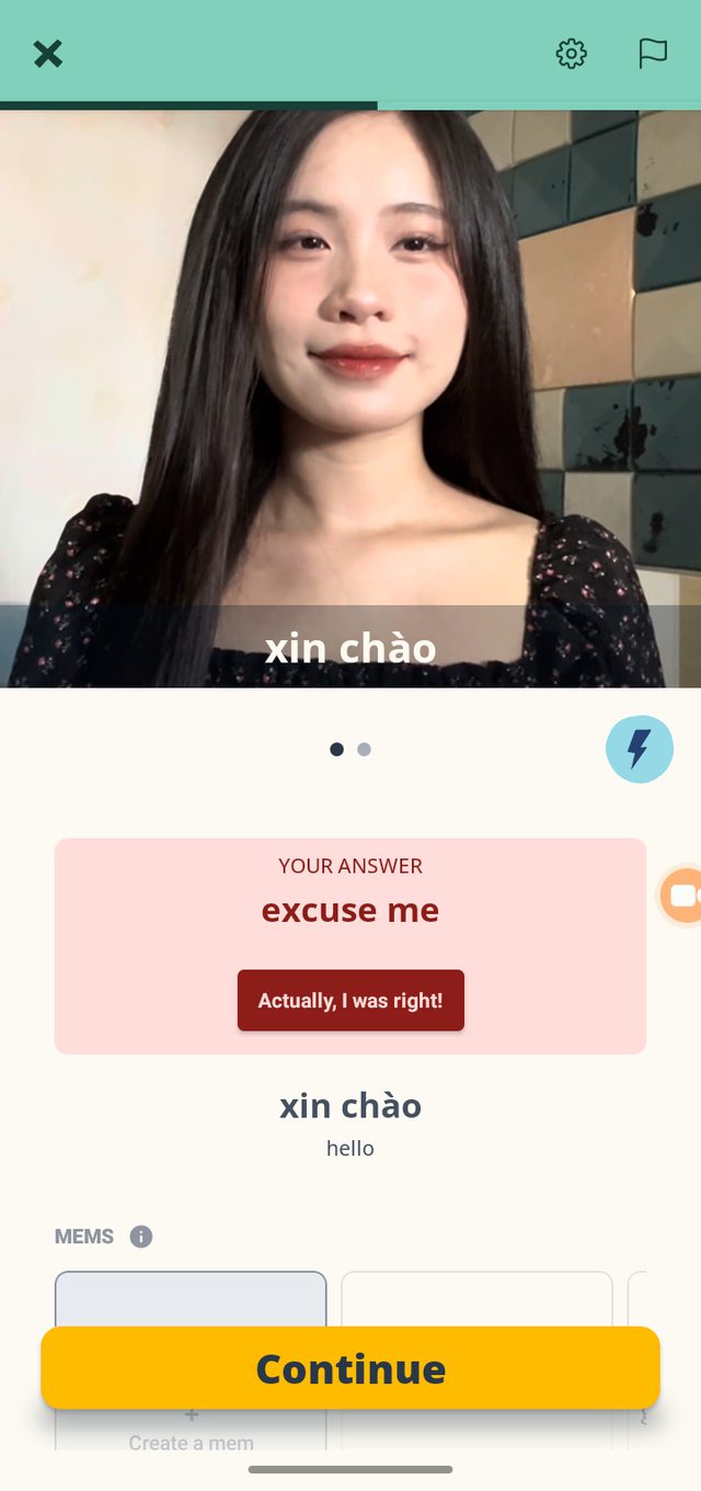 Memrise — Mems, and a button that lets you argue back