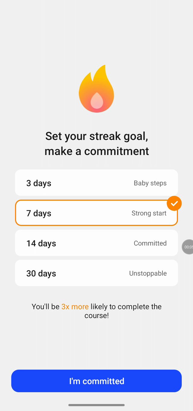 Speak — It asks you to commit before you begin